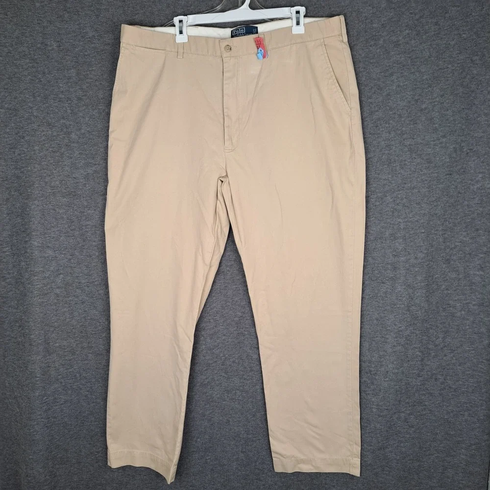 Polo Ralph Lauren Vintage Chino Khaki Tan Pants Preppy Casual Mens‎ Size 40x32